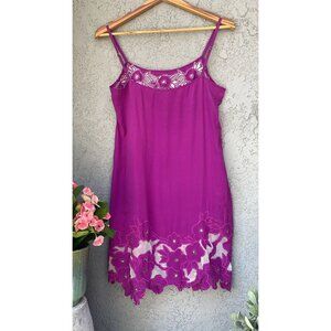 BCBGMAXAZRIA Floral Embroidered Mesh Lace Mini Dress S